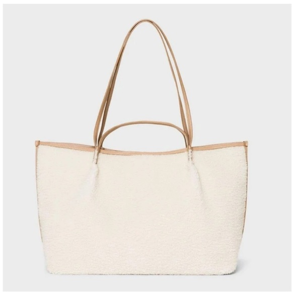 Universal Thread Handbags - 🆕Universal Thread Cream and Tan Tote Bag NWT